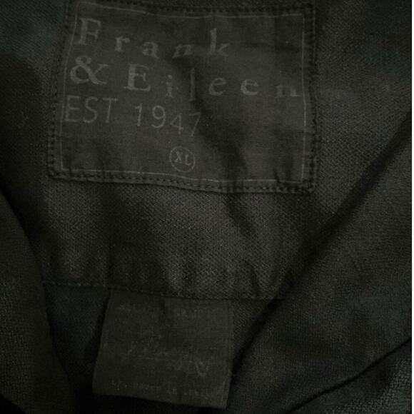 Frank & Eileen Mary Classic Shirtdress Black Famous Denim Size XL Mini Length - Picture 12 of 14